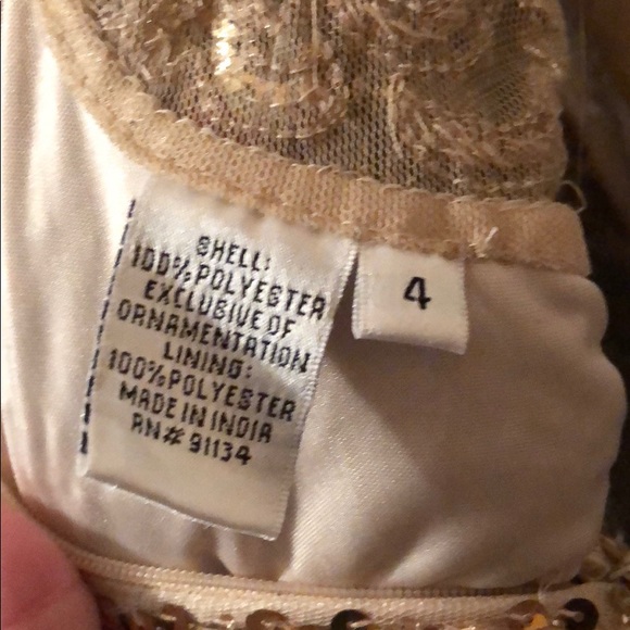 Homecoming- SCALA Gold Sequined Formal Dress *EUC - Picture 8 of 8